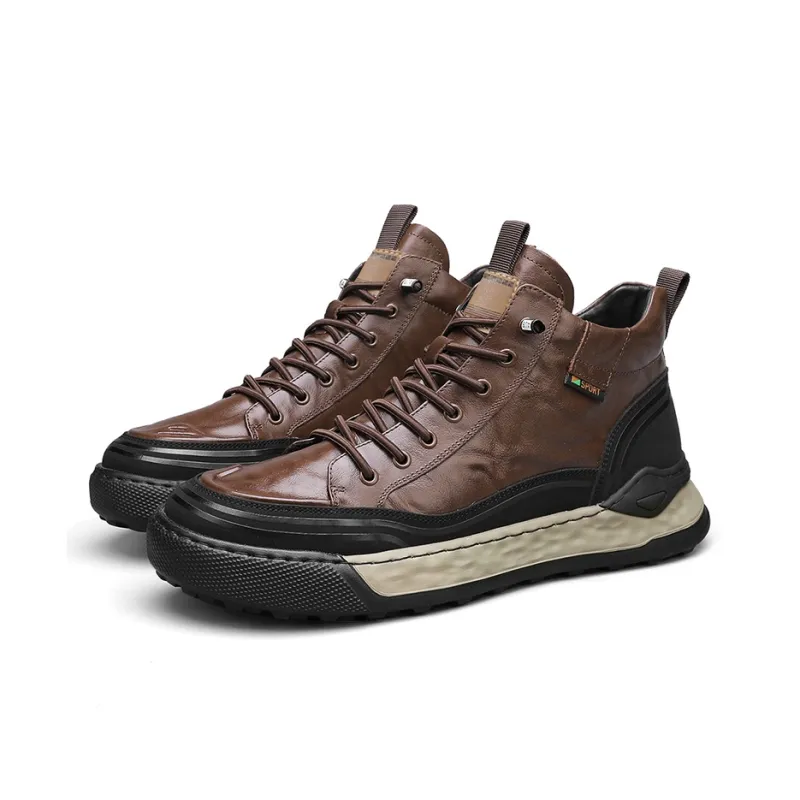 Wooden Rabbit Cushioning, Slip Resistant, And Abrasion Resistant Mid Top Casual Shoes Men's-6