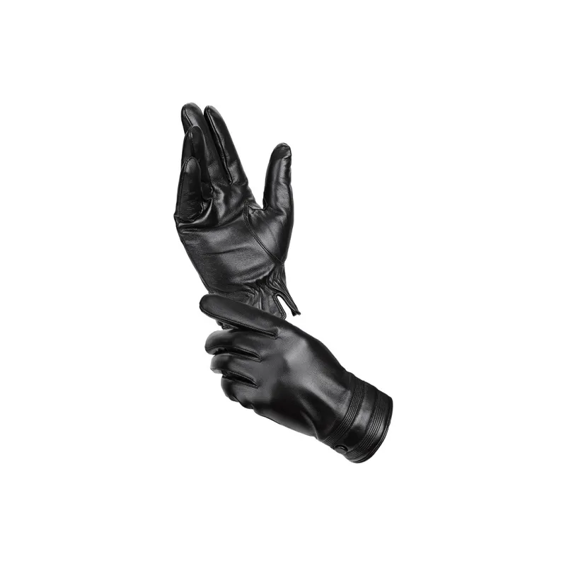 PIERRE CARDIN Sheepskin Gloves Men's Black-0
