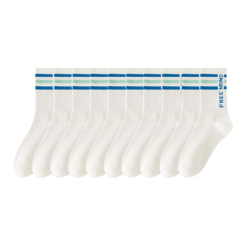 Lan Miao Mid Calf Socks Women's 10 Pack-6