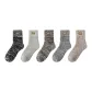 A Set-Black+Light Gray+Dark Brown+Dark Gray+Beige (5 Pack)