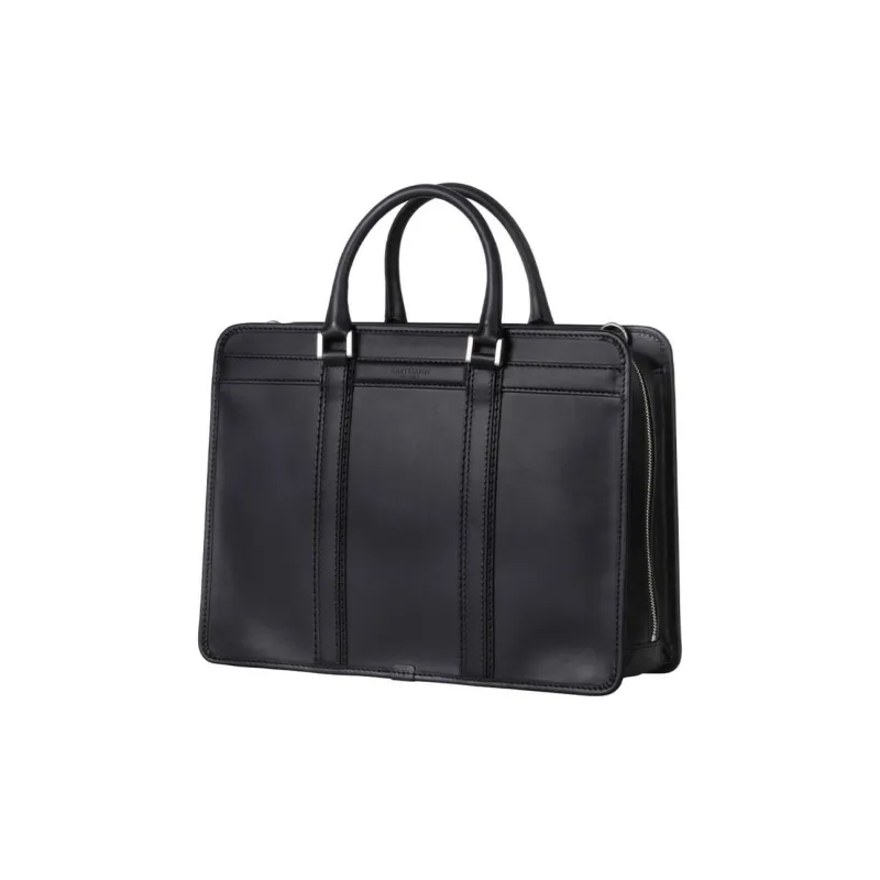 SAMSONITE Cow Leather Briefcases Handbags Large Size Unisex Black-1