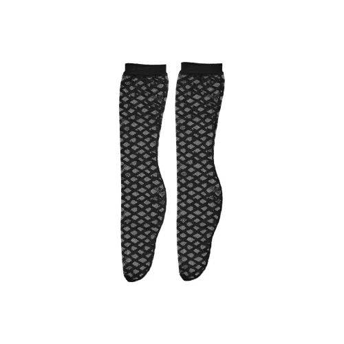 VERSACE Monogram Tulle Stockings 'Black'