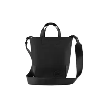 LACOSTE PVC Bucket Bags Shoulder Bag Crossbody Bag Handbag Medium Size Women's Black