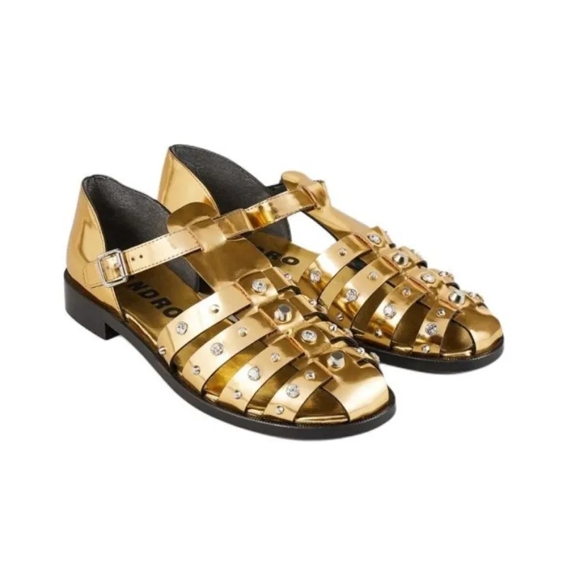 Sandro Roman Sandals Women's Gold-2
