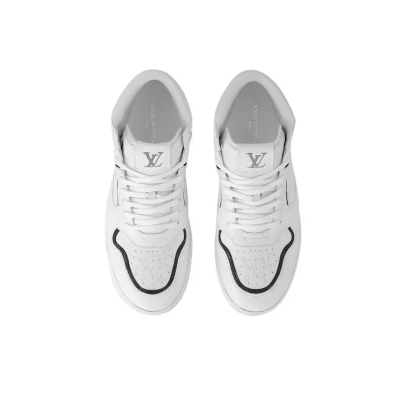 LOUIS VUITTON Stadium Mid Top Skateboard Shoes Women's White-3