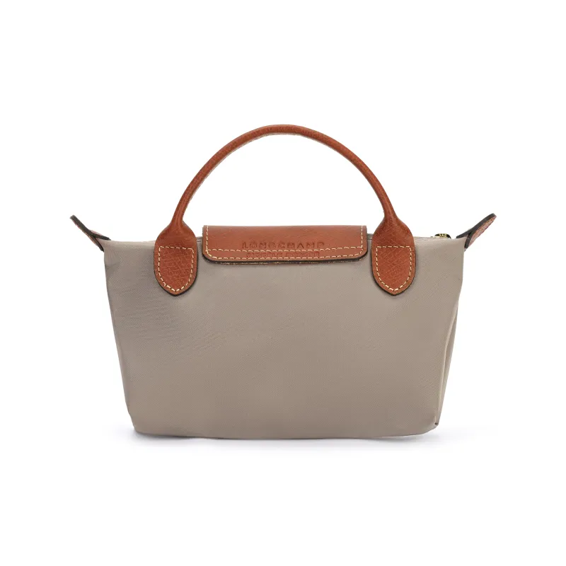 LONGCHAMP Le Pliage Short Handle Small Tote Bag Gray-3