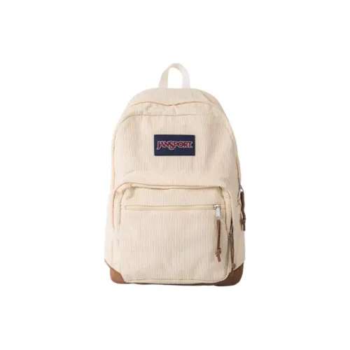 JanSport Blend Fabric Backpack Medium Size Women's Ecru & Coconut Milk White
