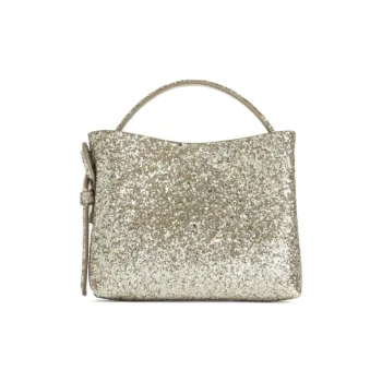 ARKET Polyester Shoulder Bag Crossbody Bag Handbag Small Size Women's Silver & Gold