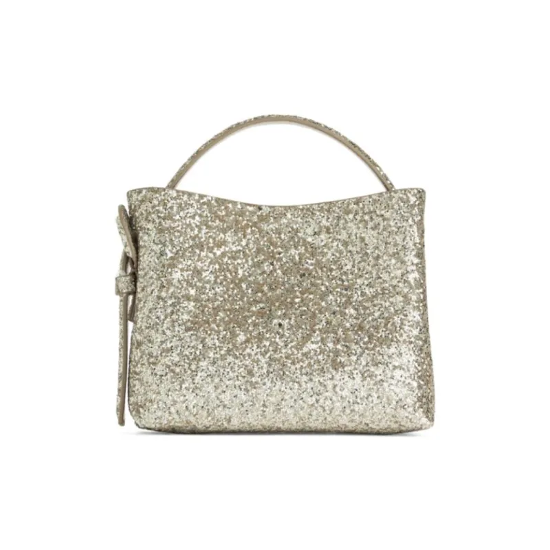 ARKET Polyester Shoulder Bag Crossbody Bag Handbag Small Size Women's Silver & Gold-0