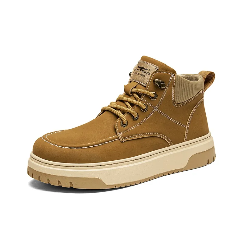 G.N.SHIJIA Wear Resistant Wide Coverage Lightweight High Top Casual Shoes Men's-7