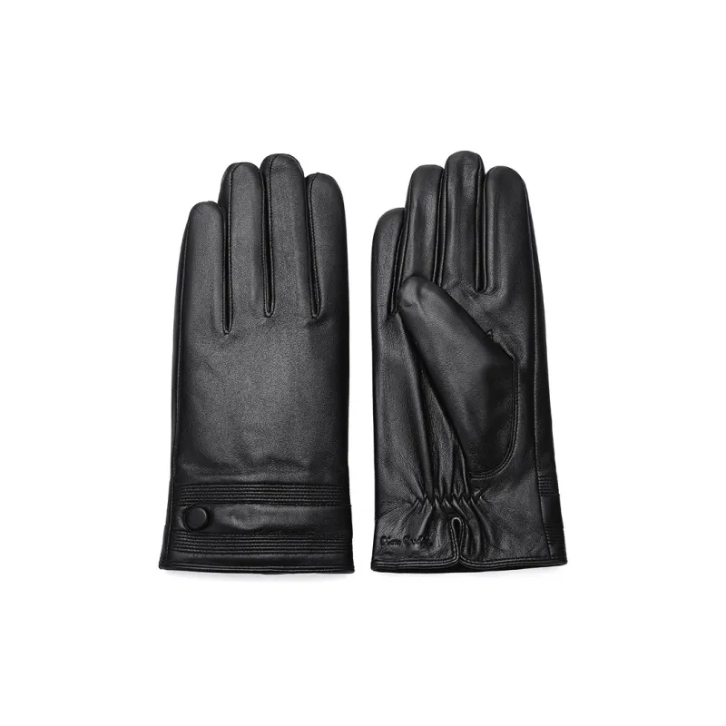 PIERRE CARDIN Sheepskin Gloves Men's Black-2