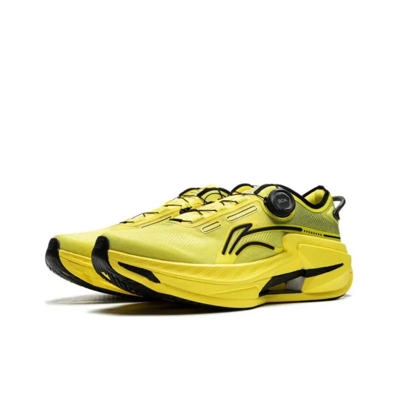 LiNing Cushioning Anti Slip And Wear Resistant Low Top Running Shoes Men's Yellow-2