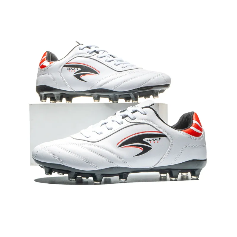 SUNAIS Soccer Shoes Unisex Low Top White-3