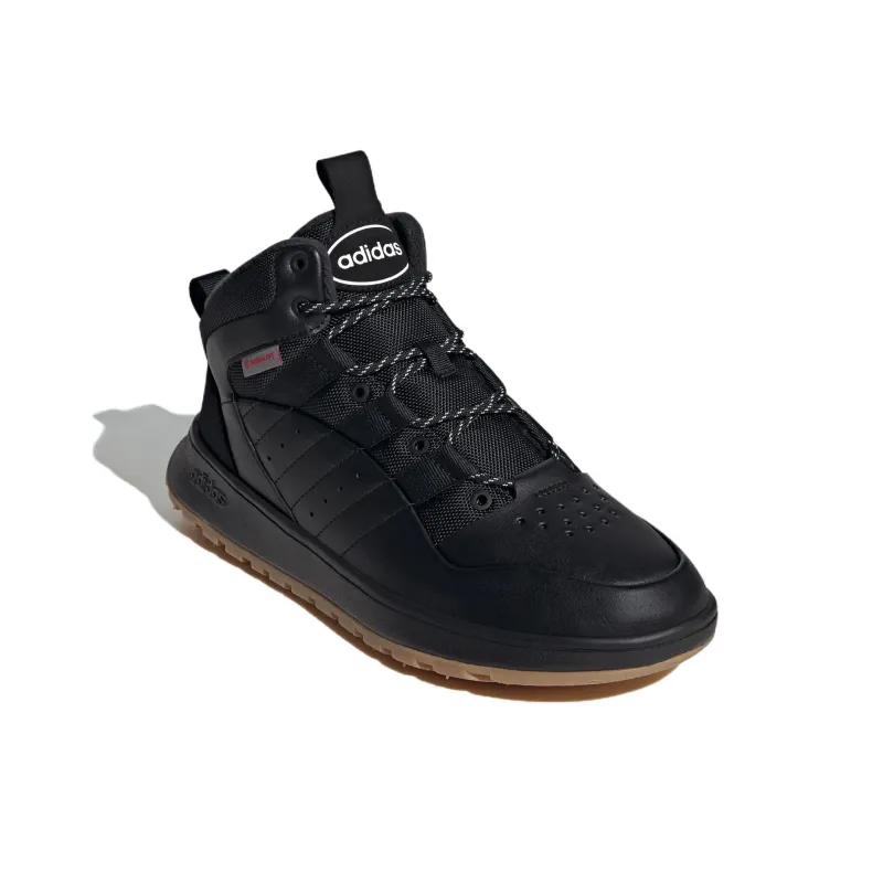 Adidas Slip Resistant Warm Mid Top Vintage Basketball Shoes Unisex Black-2