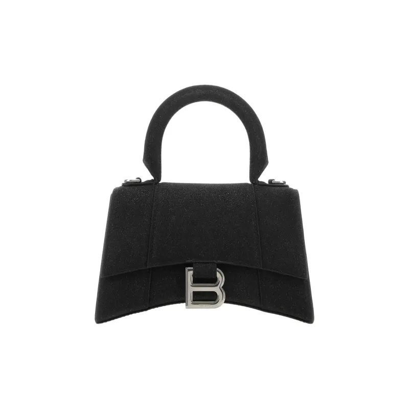 Balenciaga Hourglass TPU Shoulder Bag, Crossbody Bag, Handbag Extra Small Women's Black-0