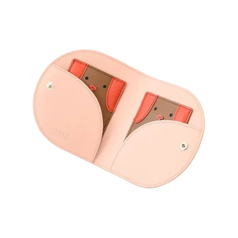Furla Allegra Calfskin Card Holder Medium Size Women's Pink-2
