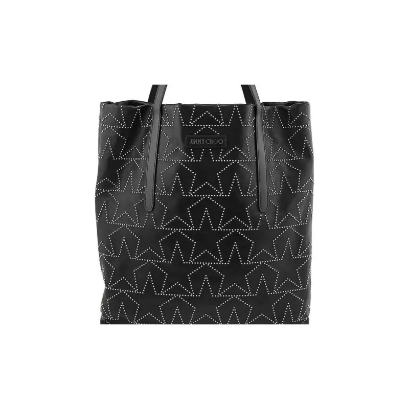Jimmy Choo Leather Tote Bag Shopping Bag Handbag Regular Men's Black-2