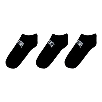 Converse Chucks Varsity No Show Ankle Socks Unisex 3 Pack Black