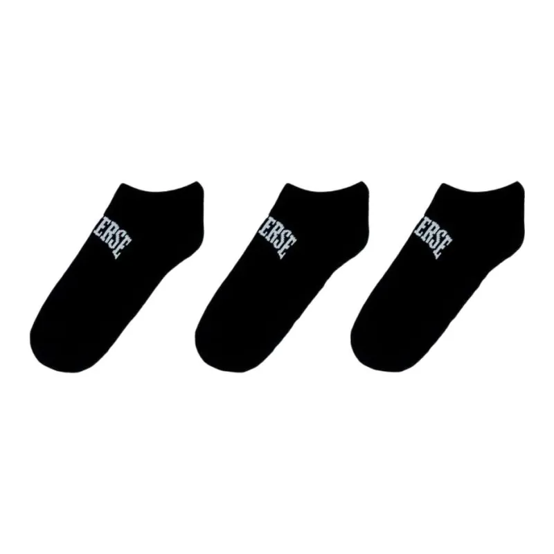 Converse Chucks Varsity No Show Ankle Socks Unisex 3 Pack Black-0
