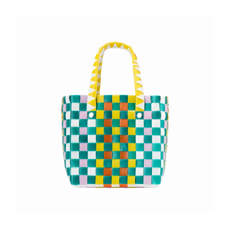 MARNI Polypropylene With Cow Leather One Shoulder Handbag Extra Mini Kids' Green & White & Yellow & Pink-5