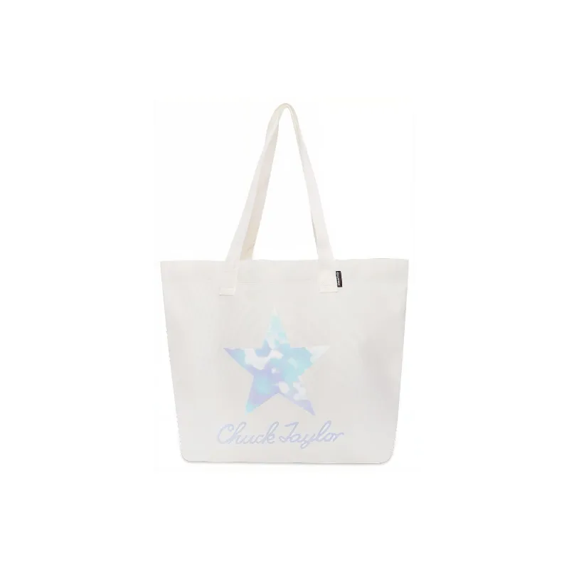 Converse Canvas Tote Bag Shopping Bag Canvas Bag Handbag Regular Unisex White-0