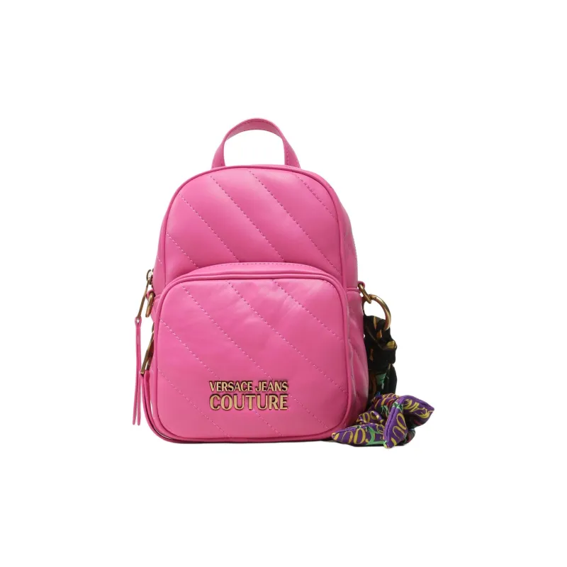 VERSACE JEANS COUTURE Artificial Leather Backpack Medium Size Women's Pink-0