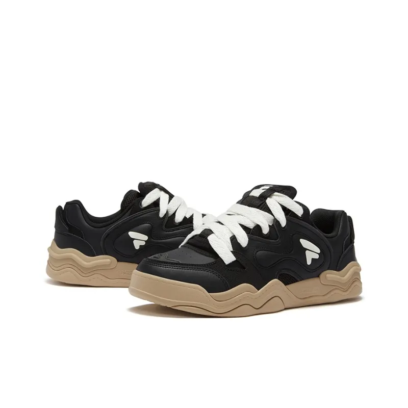 FILA FUSION KICKDX Wear Resistant Low Top Skateboard Shoes Men's Black-2