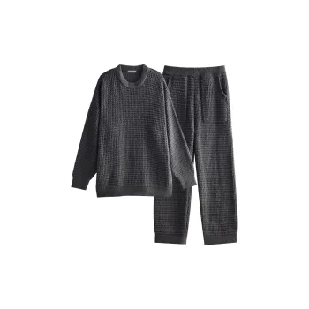 Same Language Pajama Set Men's Purple Ink Gray