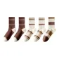2 Dark Brown Stripes+2 Beige Pinstripe+1 Beige Coffee Multicolor