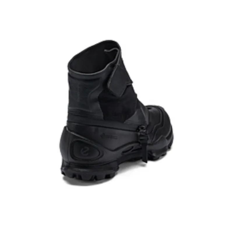 Ecco Wear Resistant High Top Hiking Shoes Men's Black-4