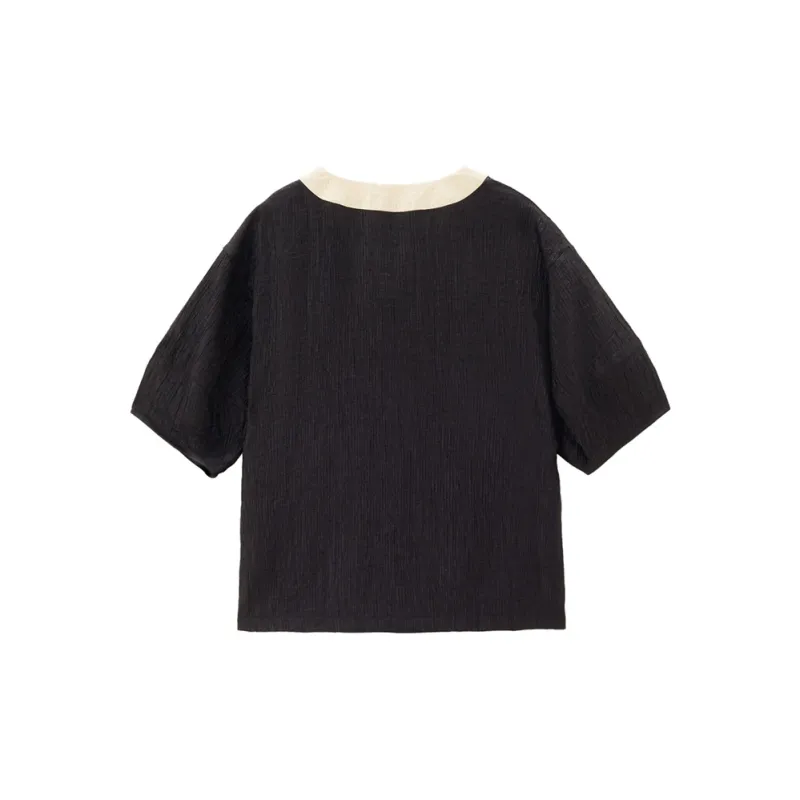 UNIQLO Shirt Women's Metallic Black-1