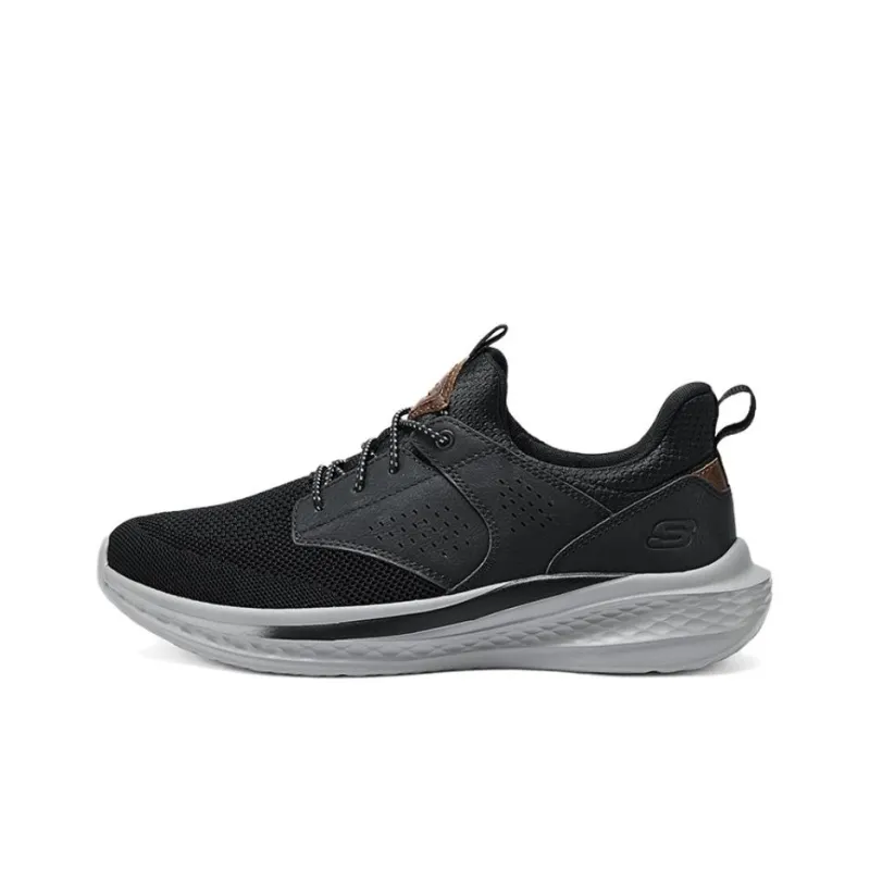 Skechers Sports Life Collection Anti Slip Wear Resistant Low Top Running Shoes Men's Black-0