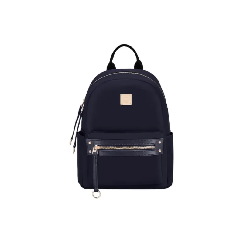 Hush Puppies Fabric Backpack Medium Size Women's Black/Blue-5