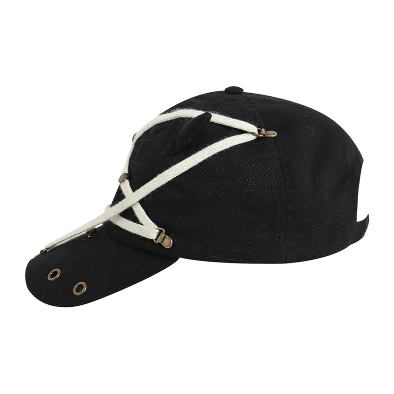 DND4DES Washable Denim Large Head Circumference Wide Brim Adjustable Baseball Caps Unisex-2