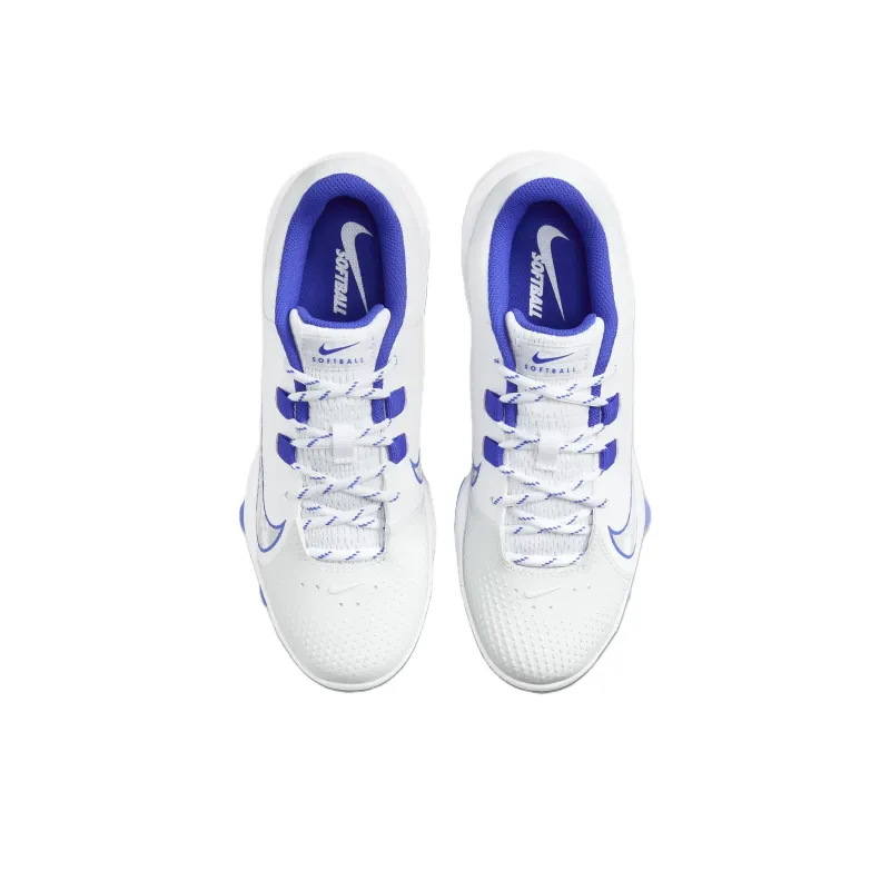 Nike Hyperdiamond 4 Pro Mcs White Pure Platinum Hyper Royal Women's-3