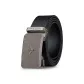 Silver Buckle Black Strap