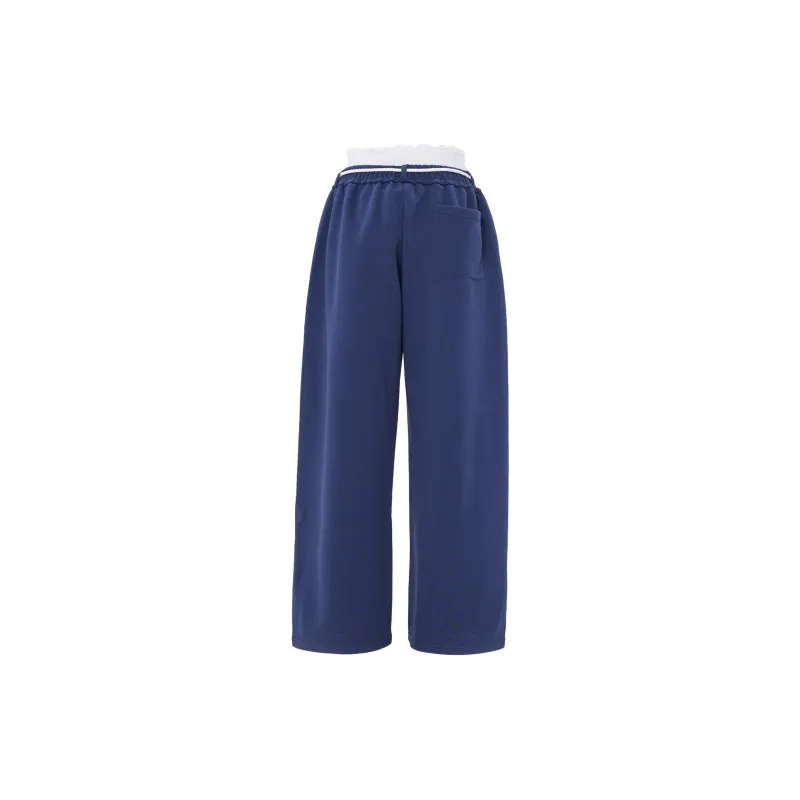ZAZN Casual Pants Women's Navy Blue-1