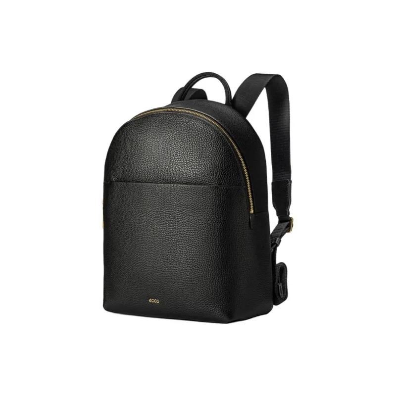 Ecco Cow Leather Backpack Medium Size Women's Black-1
