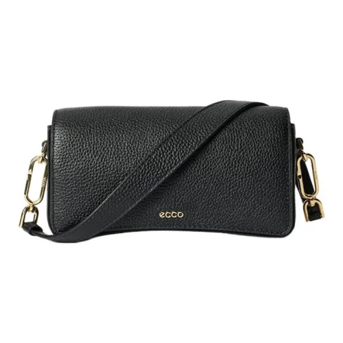 Ecco Cow Leather Handbag Shoulder Bag Small Size Women's Black