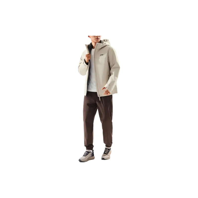 LiNing Trench Coat Men's Ash Gray/Obsidian Gray-4