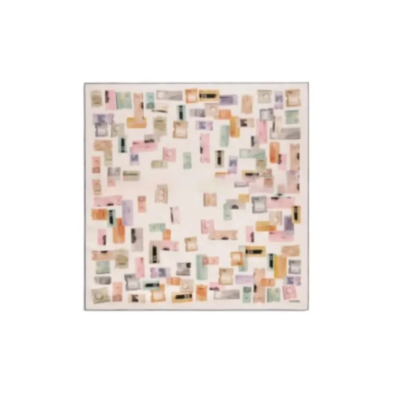 CHANEL Silk Silk Scarves Unisex Multicolor-0