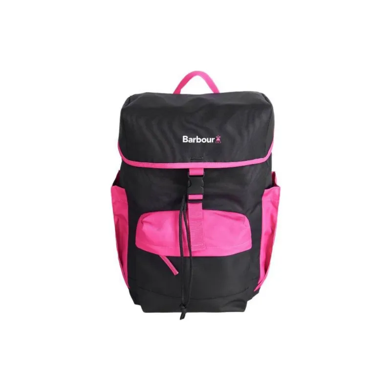BARBOUR Textile Backpack Women's Black & Red-0