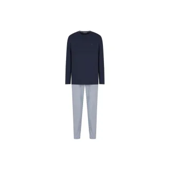 EMPORIO ARMANI FW24 Pajama Set Men's Blue