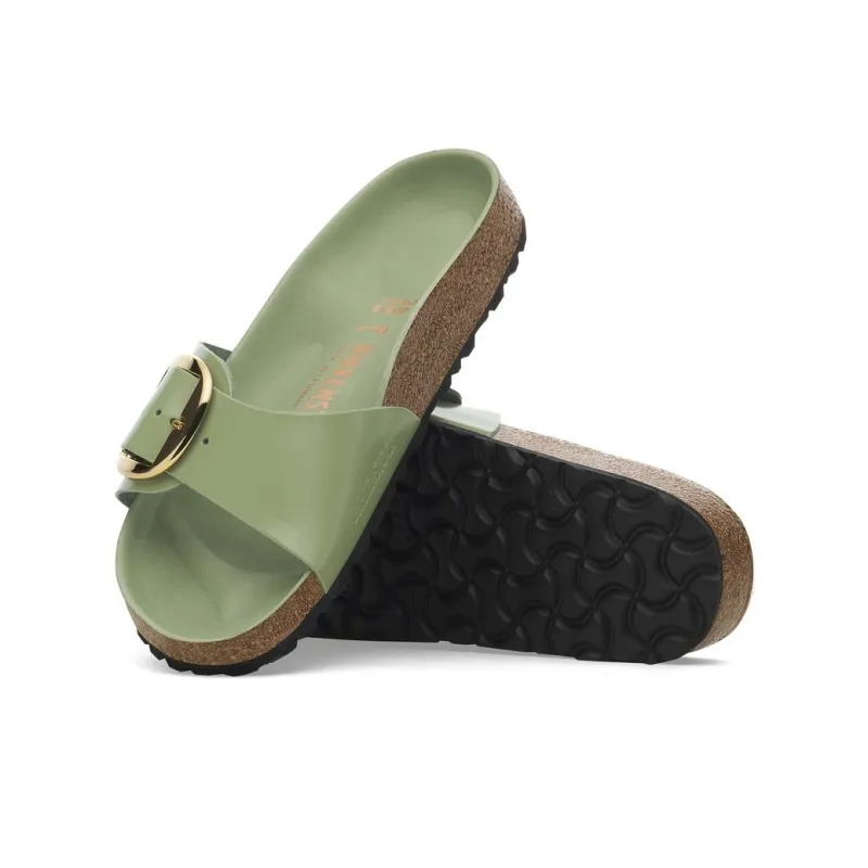 Birkenstock Madrid Big Buckle EVA Slip-Resistant Abrasion-Resistant Slide Slippers Women's Matcha Green Regular-4
