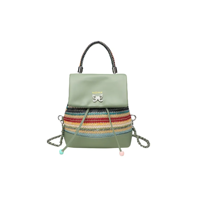 NOMK PU Backpack Small Size Women's Black/Silver-29
