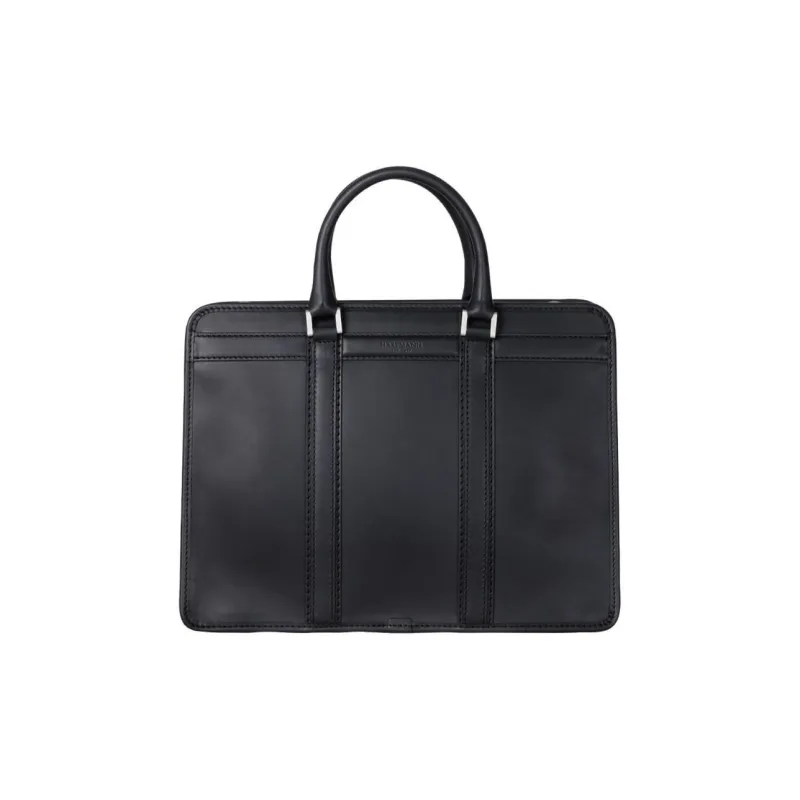 SAMSONITE Cow Leather Briefcases Handbags Large Size Unisex Black-0