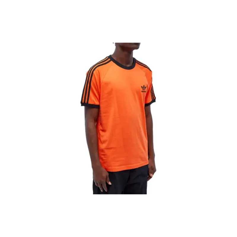 Adidas Originals Classics 3 Stripes T Shirts Men Orange-2