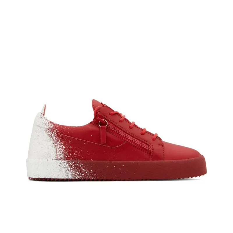 Giuseppe Zanotti/GZ Urchin Low-Top Stylish Skateboarding Shoes Men's Red White-1
