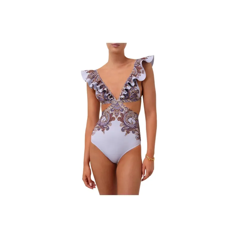 Zimmermann Ottie Ruffled One Piece Swimsuit-1