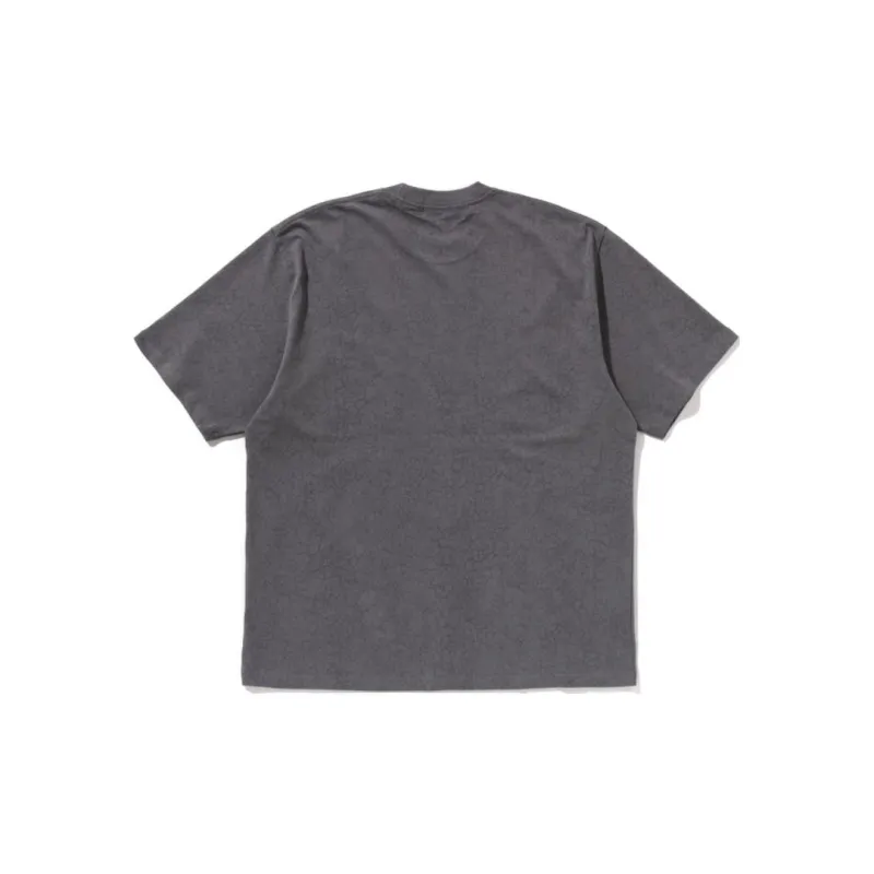 Bape Crack Print Pattern Logo Relaxed Fit Tee-1
